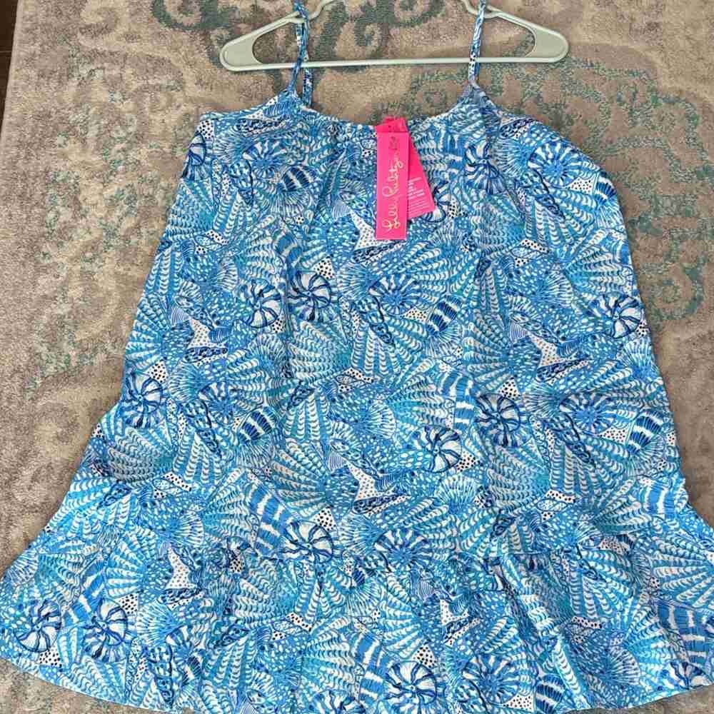 Lilly Pulitzer Vibrant Blue Patterned Dress